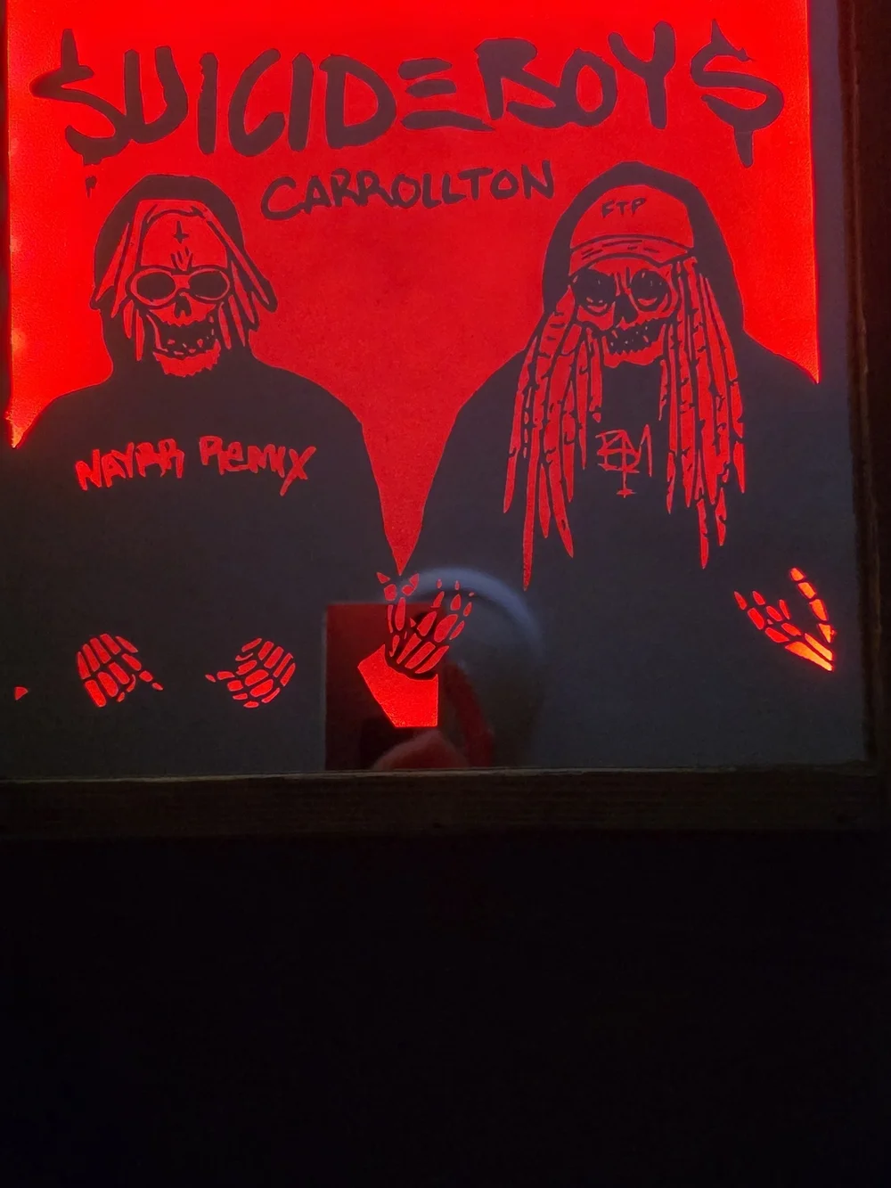 Suicideboys Neon Poster - Hot Pink & Black Artwork